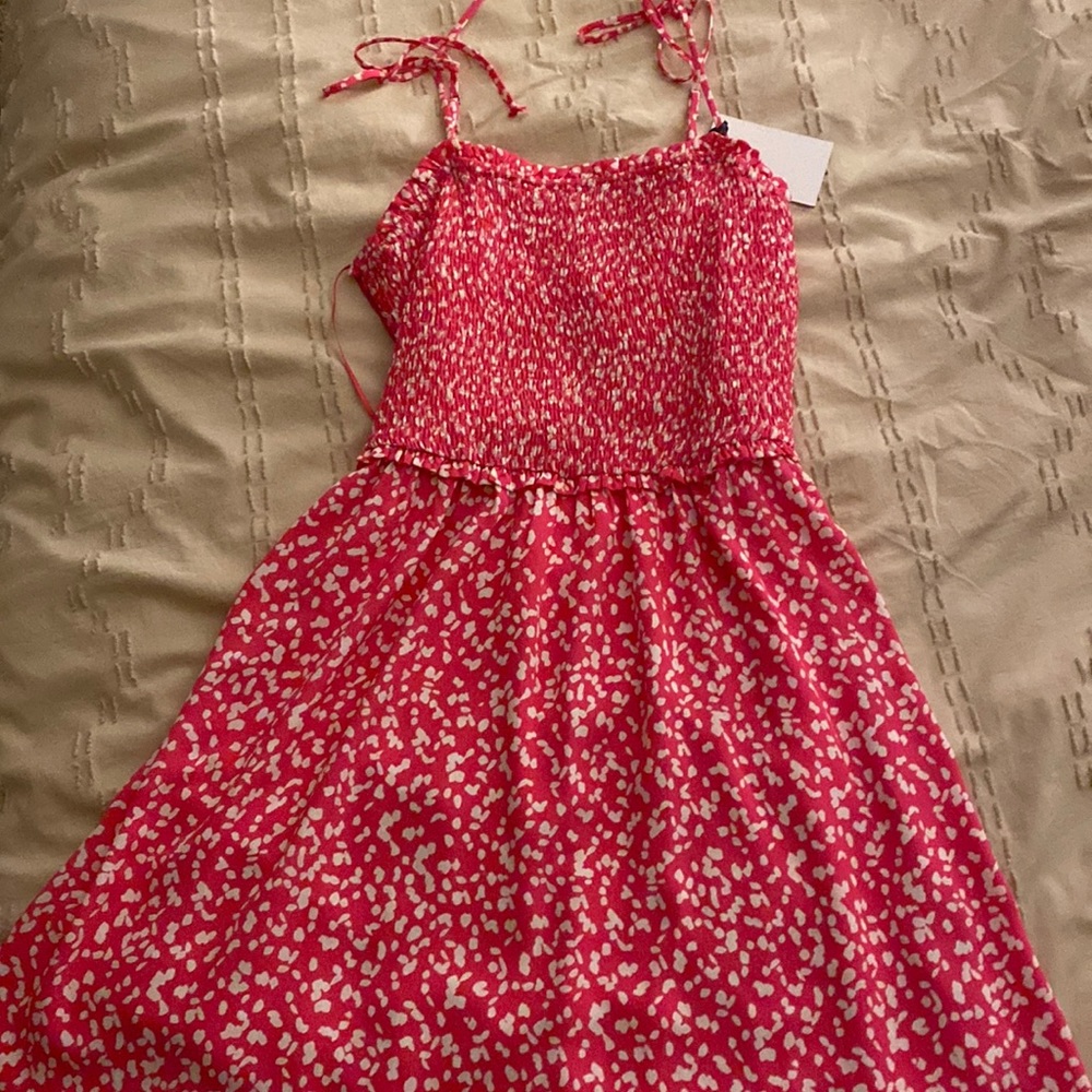 Pink and White Mini Dress